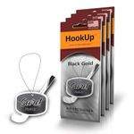 Hockey Hanging Car Air Freshener by HookUp - 4 Pack of Black Gold Scent | Unique Gift for Sports Fan - Teens, Men, Women | Car Accessory with Fresh & Long Lasting Fresheners Smell