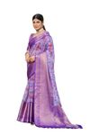 Moda King's Aadriya Digital Kota Silk Digital Print Saree, Heavy Rich ZARI Border along with Rich PALLU (Light Purple color) with Blouse pice