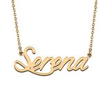 HUAN XUN Choker Necklaces for Women Serena Name Necklace Customized for My Sister