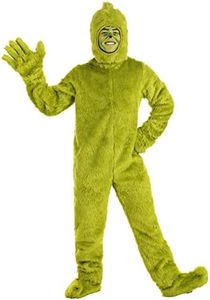 Dr. Seuss Grinch Adult Open Face Costume Large Green