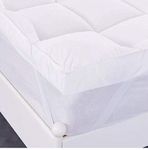 Groundlevel 4 Inch Thick Super Soft Mattress Topper, Hypoallergenic, Comfy, Deep Fill - Machine Washable (Super King)