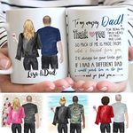 Custom Father's Day Gifts Mug from Daughter, Personalized Dad Cup from Daughter, Dad Coffee Mug, Christmas or Birthday Gifts for Dad from Daughter, 11 or 15 Oz