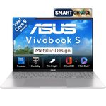 ASUS Vivobook S16,14th Gen, Intel Core 5-210H,Metallic Design Laptop(Intel UHD iGPU/16GB RAM/512GB SSD/FHD+/16"/144Hz/Windows 11/M365 Basic(1Year)*/Office Home 2024/Silver/1.7Kg) S3607VA-RP114WS