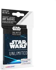 Gamegenic | Star Wars Unlimited Art Sleeves Space Blue | Pack de 60 Fundas Ilustradas con Diseño Oficial y 1 Funda Transparente | Optimizado para Star Was Unlimited y Otros LCGs y TCGs