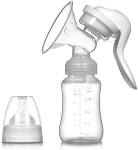 Generic Manual Silicone Breast Pump Milk Collector, Heat Resistant, Strong Suction, BPA Free, Clear
