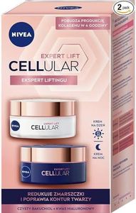 NIVEA Confezione da 2 x Cellular Expert Lift Crema Antirughe Giorno e Notte SPF 30, 2 x 50 ml