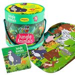 The Book Tree Jungle Animals Puzzles for Kids for Age 3+ I 35 Jigsaw Puzzle Pieces & 1 Storybook I Educational Toy for Children Age 3+ I Fun Time with Animals I for Children by Majestic Book Club