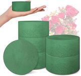 6 Pack Round Floral Foam Blocks, 4.7 Inch Large Dried Floral Foam for Artificial Flowers, Floral Foam Blocks for Wedding Aisle Floral Party Decorations