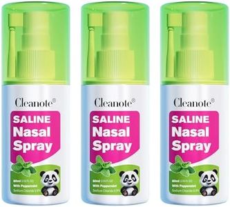 Cleanote Saline Nasal Spray for Children 3+, Soothe Nasal Mist with 360° Rotatable Nozzle and Fine Mist, Drug Free - 2.03 fl oz, 3 Pack，by MOMMED