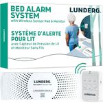 Lunderg Bed Alarm System - Wireless Bed Sensor Pad (10” x 30”) & Pager - Bed Alarm for Elderly Loved Ones - Bed Alarms and Fall Prevention for Elderly