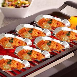 Hoypeyfiy 24pcs 304 Stainless Steel Oyster Shells, Oyster Grilling Shells for Cooking Oysters, Shrimp, Scallops, Clams