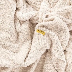 Big Blanket Co Premier Plush Oatmeal | 10' x 10' Ultra-Soft Plush Blanket | 100 Sq Ft Giant Oversized Throw | Velvet-Soft, Machine Washable | Luxury Blanket for Family