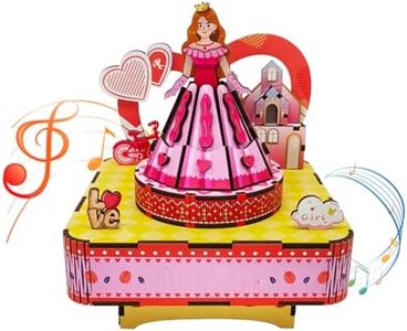 Mievayo 3D Wooden Puzzles for Adults DIY Rotating Music Box Kit 3D Wooden Jigsaw Puzzle Adult Teen Birthday Gifts and Toys for Kids