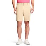 IZOD Men's Saltwater Stretch Chino Short Casual, Pale Khaki, 34