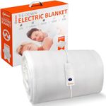 Wärmer Electric Heated Blanket - Double (120 x 107cm) - Tie-Down Mattress Cover with 3 Different Heat Settings, Comes with a Controller and is Machine Washable - Double - Tie Down