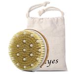 Ithyes Dry Brushing Body Brush Exfoliating Brush Natural Bristle Bath Brush for Remove Dead Skin Toxins Cellulite,Treatment,Improves Lymphatic Functions,Exfoliates,Stimulates Blood Circulation