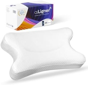 aiLigner orthopädisches Nackenkissen, 3-lagig & höhenverstellbar | Ergonomisches Kopfkissen aus Memory Foam gegen Nackenschmerzen | Nackenstütz-Kissen für Seitenschläfer, Rückenschäfer, Bauchschläfer