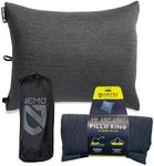 NEMO Equipment Fillo King Luxury Camping Pillow - Black Pearl/Birch Bud - One Size