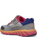 Saucony Kids Unisex Child Wind Shield A/C 2.0 Running Shoe, Grey/Pink/Navy, 11 Big Kid US