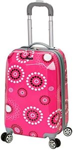 Rockland Luggage 20 Inch Polycarbonate Carry On Luggage, Pink Pearl, One Size