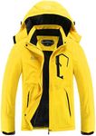 MOERDENG Women's Waterproof Ski Jacket Warm Winter Snow Coat Mountain Windbreaker Hooded Raincoat Jacket