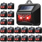 Solar Powered Animal Repeller Nocturnal Animal Predator Deterrent Devices with Red Led Light Waterproof Animal Predator Repellent for Skunk Deer Coyote Raccoon Garden Yard Chicken Coop (18)