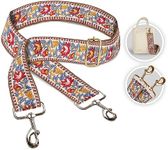 Art Tribute Flowers Handbag Strap & Purse Strap Replacement Woven Guitar Strap Shoulder & Crossbody Strap - Adjustable Bag Strap