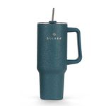 SOLARA Elixir 40oz Tumbler for Hot and Cold, 1200ml Insulated Tumbler with Lid, Stainless Steel Tumbler with Straw, Travel Tumbler, Coffee Mug for Office, Home, 1200ml, 40oz, Bezel