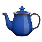 Denby - Imperial Blue Teapot - 1.07L Stoneware Ceramic Pot For Tea - Dishwasher Safe, Microwave Safe - Royal Blue Glaze - Chip Resistant