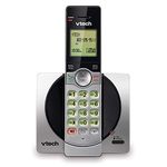 VTech DECT 6.0 Single Handset Cordless Phone with CID, Backlit Keypad and Screen, Full Duplex Handset Speakerphone, and Call Block Silver/Black - CS6919