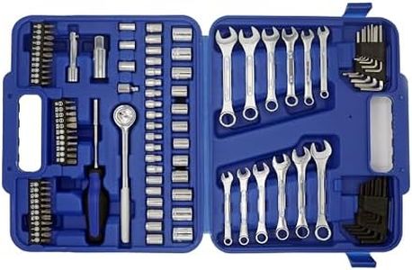 Ultra Steel 113-Piece Professional Mechanic Tool Set with Ratchet, Sockets, Wrenches, Hex Keys, Bits, Blow Mold Case