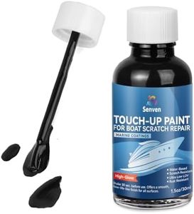 SENVEN Boat Paint Black Touch Up Pen High-Gloss Black Boat Scratch Repair Marine Topside Bottom Enamel Marine Repair for Boats, Wood, Fiberglass, Aluminum, Metals Water-Based 30ML