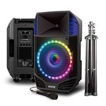 ION Audio Total PA Prime – 500 Watt bi-amplified Bluetooth speaker with acoustic optimization, LED lights, app control and microphone included