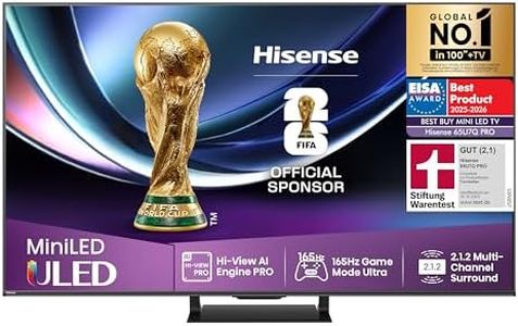 Hisense 65U7Q Pro Fernseher 65 Zoll, 4K Mini LED, Smart TV, Hi-View AI Engine Pro, 165Hz Game Mode Ultra, FreeSync Premium Pro, 2.1.2 ch. Surround Sound, Dolby Vision IQ Atmos, Sprachsteuerung [2025]