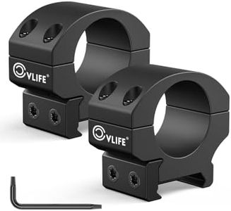 CVLIFE 1 Inch Scope Rings - Low Profile Precision Rifle Scope Mount for 20mm Picatinny Rails - 2 Pieces