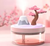 Mini Humidifier for Bedroom, Ultrasonic Cool Mist USB Powered Cute Plant & Landscape Small Air Humidifier. Portable Bedroom Desk Plants & Baby Nursery. Home Decor. Silent & Auto Shut-Off (Cherry Tree)