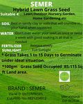 SEMER LAWN (GROUND) GRASS SEED - 1.5 KG