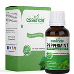 essancia - NATURALLY IN EVERY DROP Peppermint Essential Oil For Hair Growth, Skin, Face, Steam Inhaler,Insects, Rats Repellent, Teeth, Ants, Diffuser & Aromatherapy. Natural, Undiluted (30Ml)