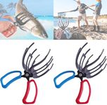 3 Claw Fish Gripper, Fishing Pliers Gripper Metal Fish Control Clamp Claw, Eagle Claw Fish Gripper Fish Pliers Fish Grabber Fish Grip Tackle Tool Control Forceps Fishing Accessories (2PCS_3 Claw)