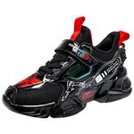 Children's Sports Shoes Boys' Basketball Shoes Sports Running Shoes Black10 UK Child