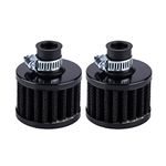 Vent Air Filter Cover Breather Filter Oil Air Intake Crankcase Vent Valve 12mm/ 0.47" Pack of 2