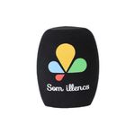 2 Pack Logo Customized on Microphone Foam Windscreens Handhold Mic Foam Covers Windshields with Logo Printed for TV Interview, Broadcast,Radio Station Microphones (Black)