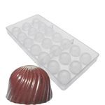 Polycarbonate 21 Cups Chocolate Bomb Mold Spiral Bullet Chocolate Bon Bon Mould Injection PC Solid Plastic Jelly Candy DIY Molds