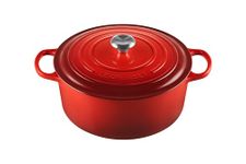 Le Creuset Enameled Cast Iron Signature Round Dutch Oven, 9 qt., Cerise