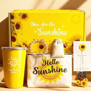 Wanocean Mothers Day Christian Religious Gift Basket for Women Mom Grandma - Birthday Gifts, Graduation Present for Her, Sunflower Thank You Box, Appreciation Set for Teacher Nurse Coworker Friends