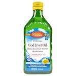 Carlson - Cod Liver Oil, 1100 mg Omega-3s + A & D3, Wild-Caught Norwegian Arctic Cod-Liver Oil, Sustainably Sourced Nordic Fish Oil Liquid, Lemon, 500 mL (16.9 Fl Oz)