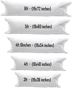 Long Premium Bolster Body Pillow (Double-4ft 6 Inches) – 100% Virgin Hollowfibre Filling - Comfort Pregnancy Maternity Orthopedic Soft Support for Side and Back Sleepers Pillow Only
