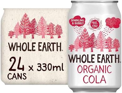 Whole Earth - Pack de 24 Bebidas Refrescantes Ecológicas de Cola de 330 ml - Sin Azúcar Añadido - Apta para Veganos - Indicada para Tomar en Frío - Elaborada con Ingredientes Naturales