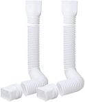 Gutter Downspout Extensions, 2 Pack Flexible Down Spout Hose Extension Rainwater Drainage Gutter Extender
