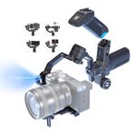 FeiyuTech SCORP Mini 3 Pro Gimbal Stabilizer for Camera, Max 59ft AI Tracking, Gimbal with Remote Handle&Cooling Mount, for Sony/Canon/Nikon/Gopro/DJI Action 5 pro/iPhone(Max 4.4lbs) Vertical Shooting